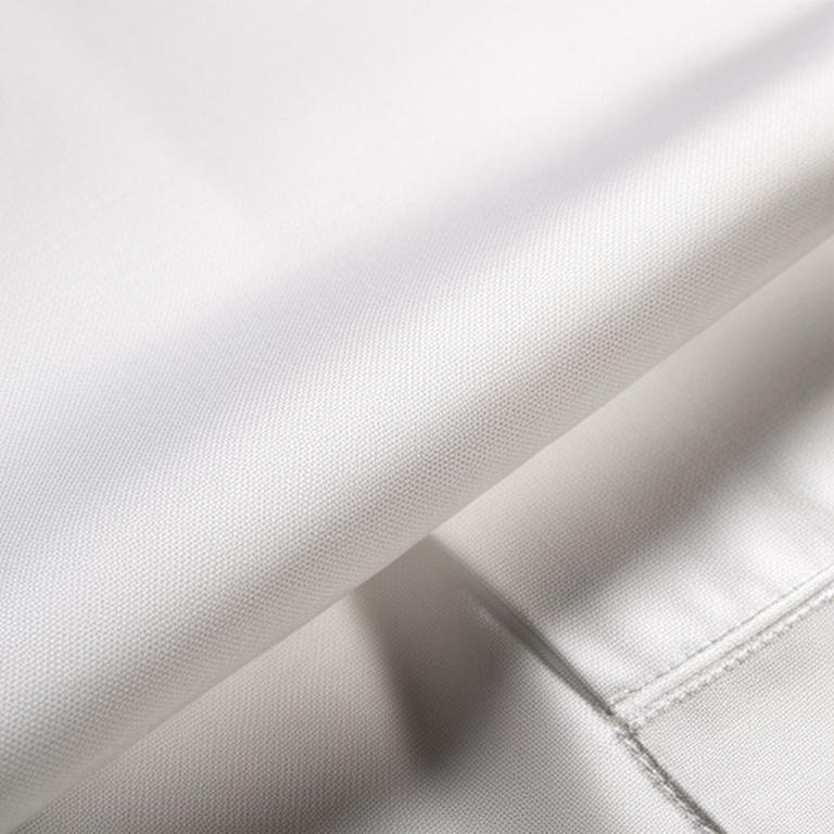 Close view of Egyptian cotton percale weave showing its fine matte texture